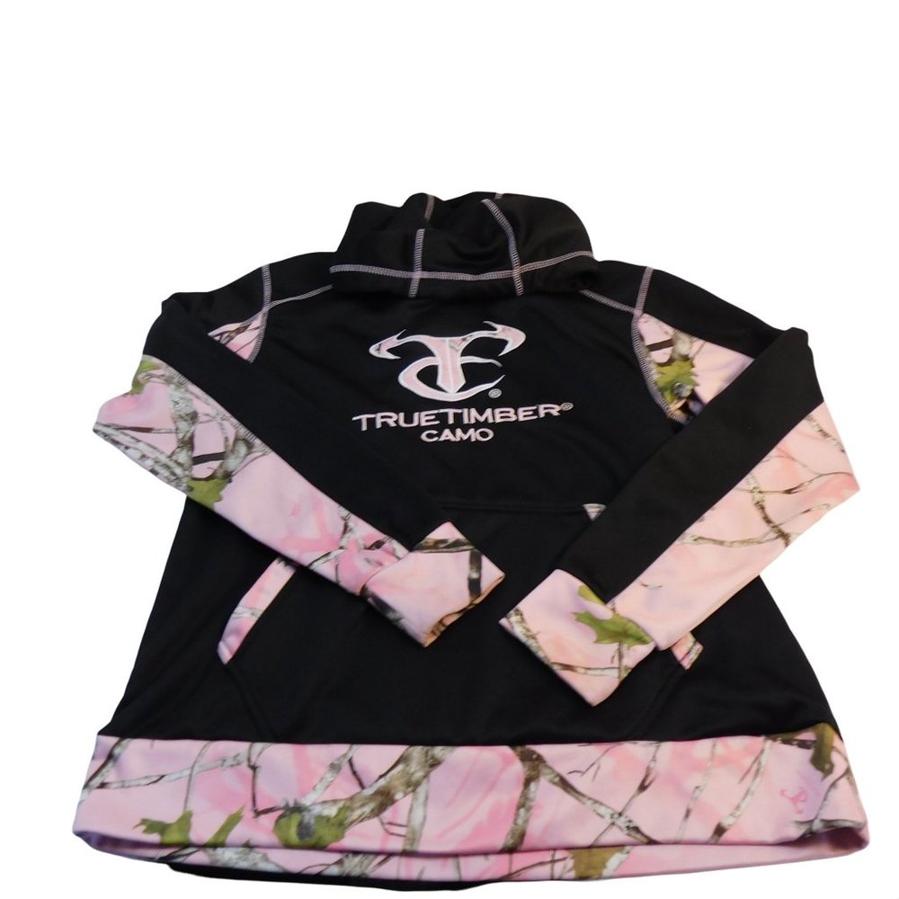 Women's True Timber Camo Pink Hoodie Hunting Sweatshirt Sz S